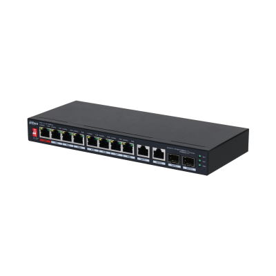 PFS3210-8ET2GF-96 10-Port Unmanaged Desktop Switch with 8-Port PoE