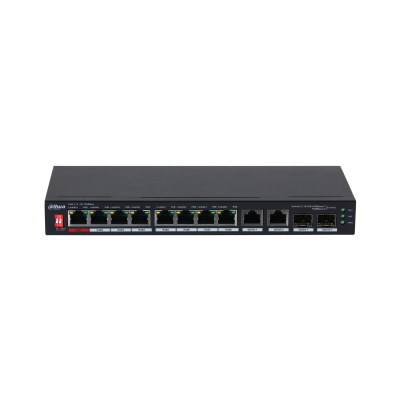 PFS3210-8ET2GF-96 10-Port Unmanaged Desktop Switch with 8-Port PoE